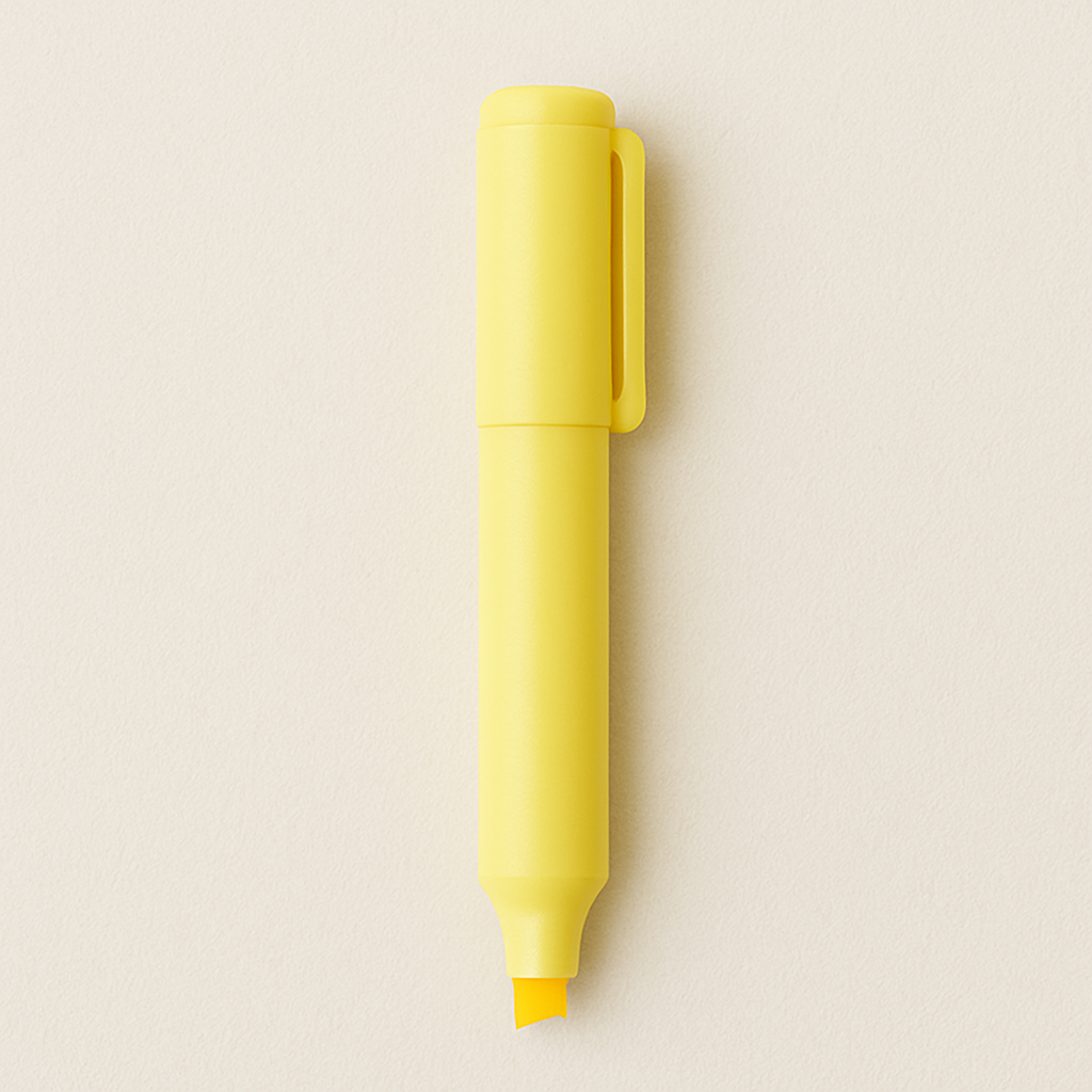 Highlighter Marker – Soft Yellow