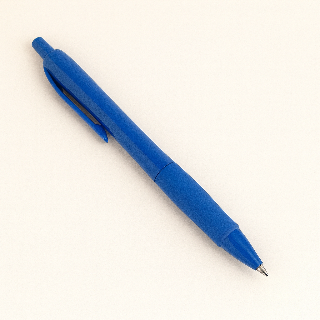 Retractable Blue Ballpoint Pen