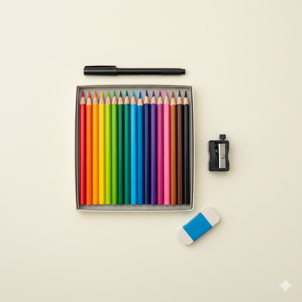 Colouring Pencils Set – 12 Colours