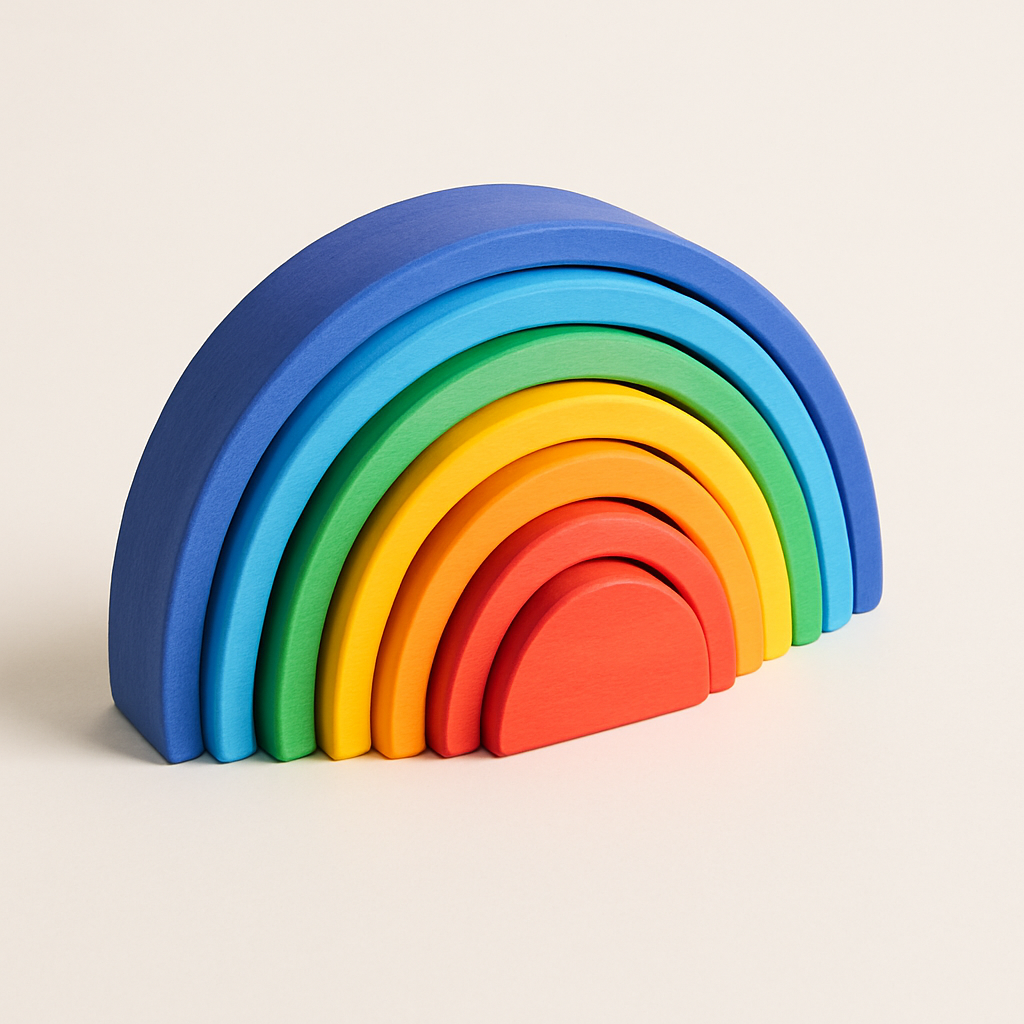 Wooden Stacking Rainbow Set