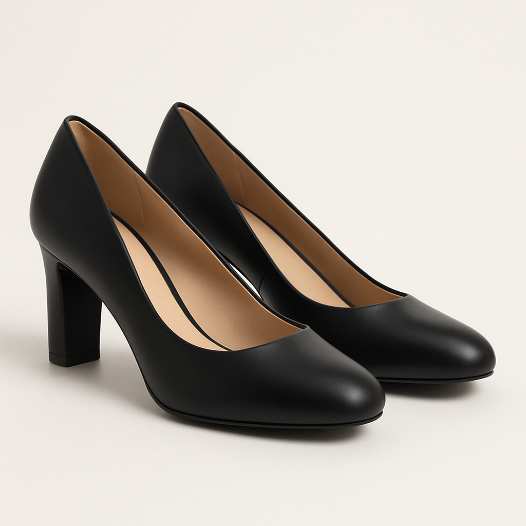 Women’s Elegant Black Heeled Pumps
